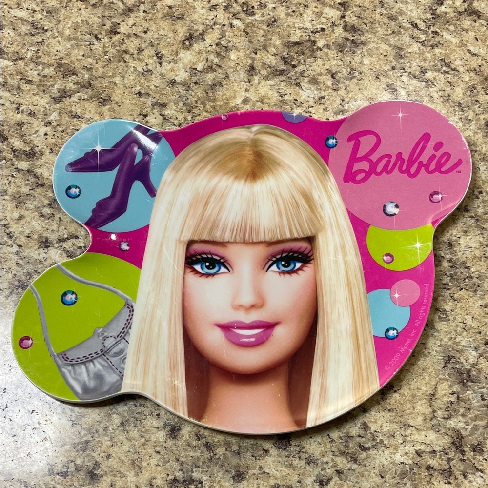 Barbie Vintage Mattel 2009 Melamine Dinner Plate. GUC